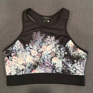 Alala Women's Floral Sports Bra - Black and Purple